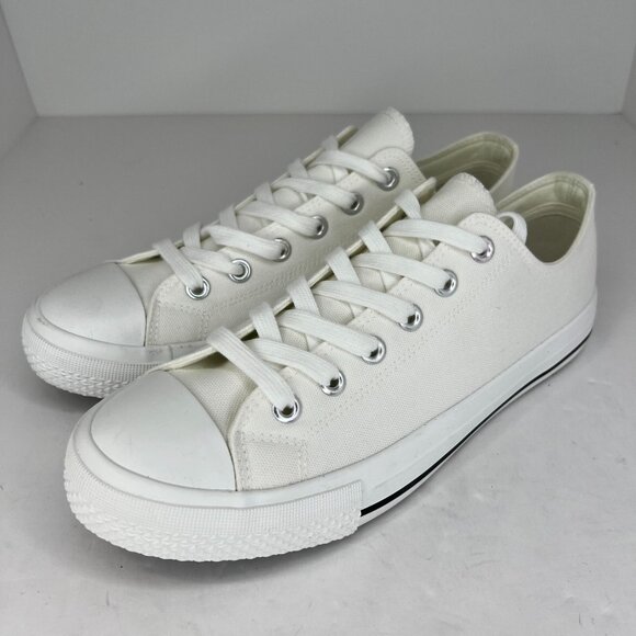 CG2B Shoes - CG2B Womens Gage White Fabric Low Top Lace Up Casual Size 10 M Sneakers